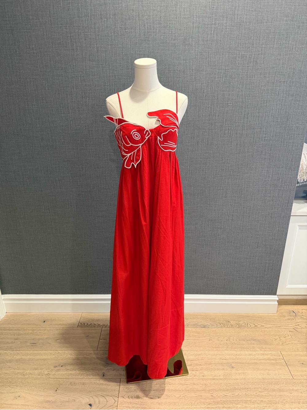 Farm Rio Red Fish Maxi Dress